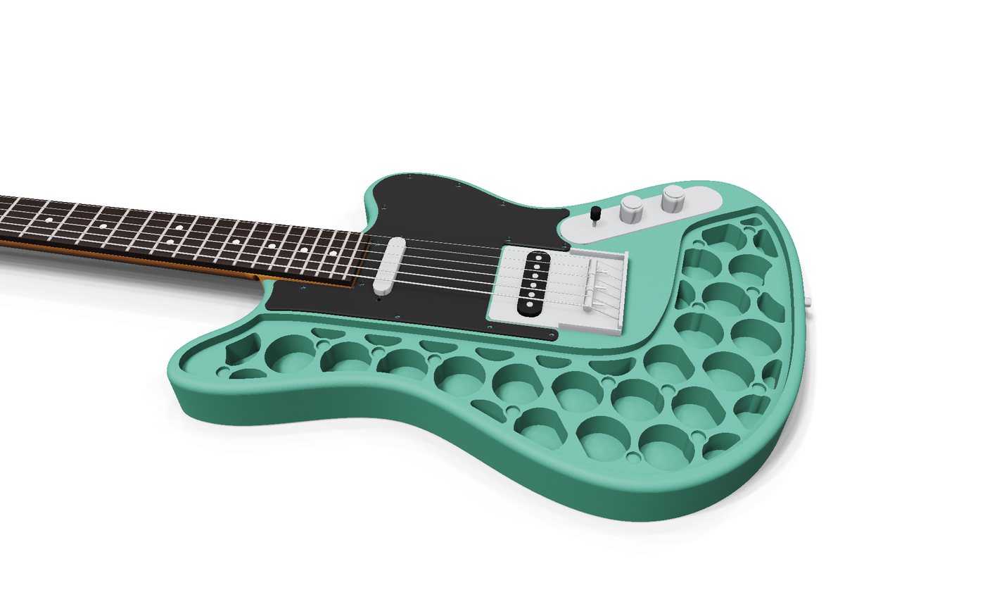 Body with the ripple plates removed, showing round cells and magnet pockets